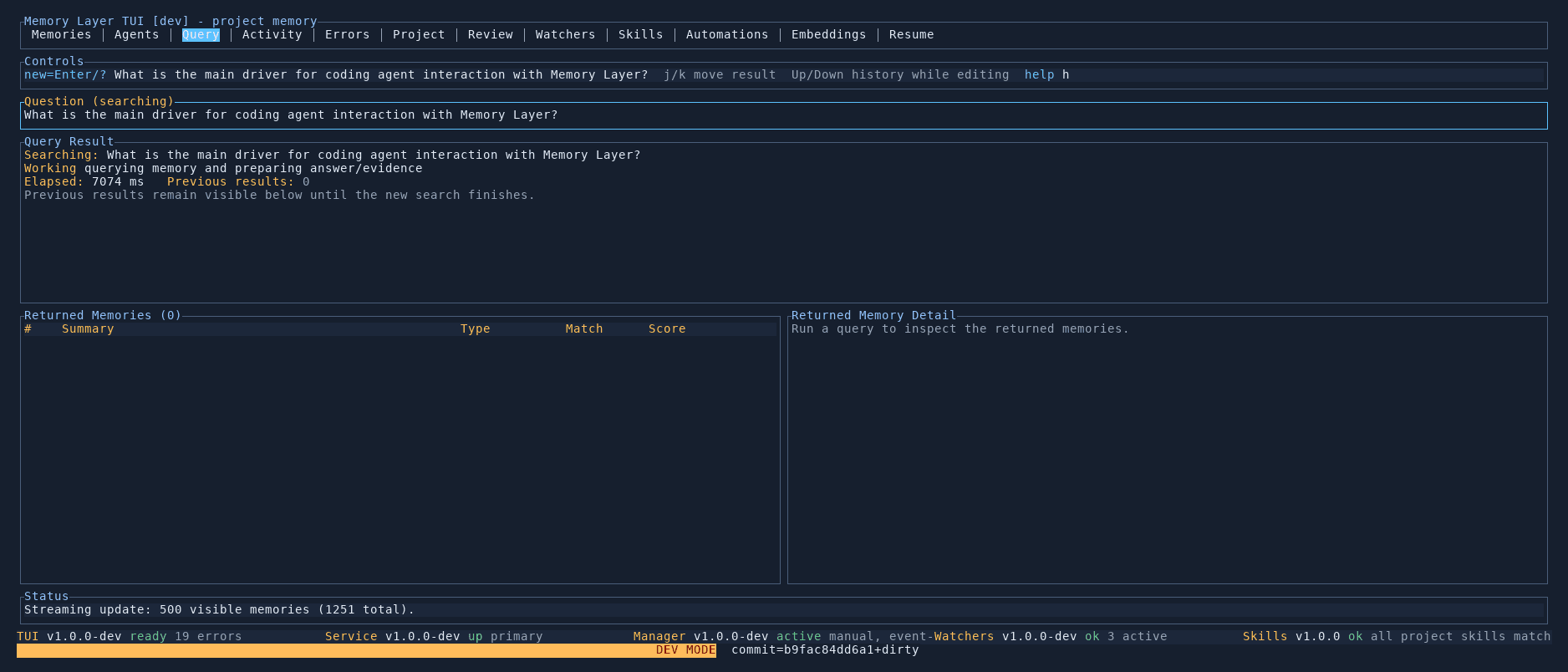 Query tab